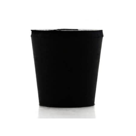 United Scientific Laboratory Grade Rubber Stoppers w/Hole, Black SBR Rubber, Size No 3, 24 x 18 x 25mm, 33PK 259150H-3